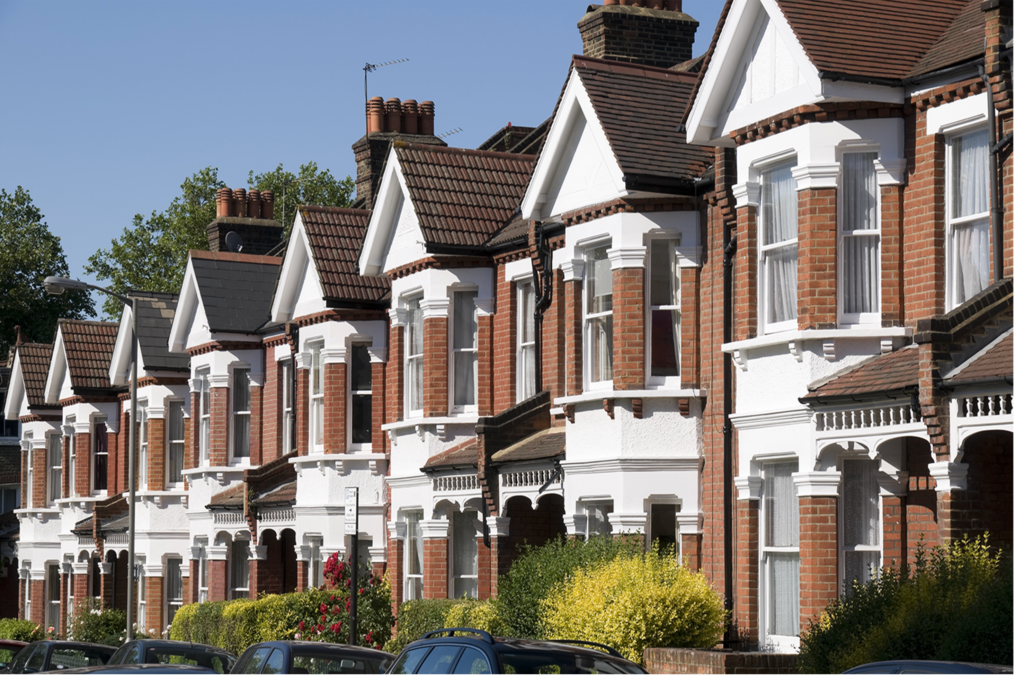A row of residential houses